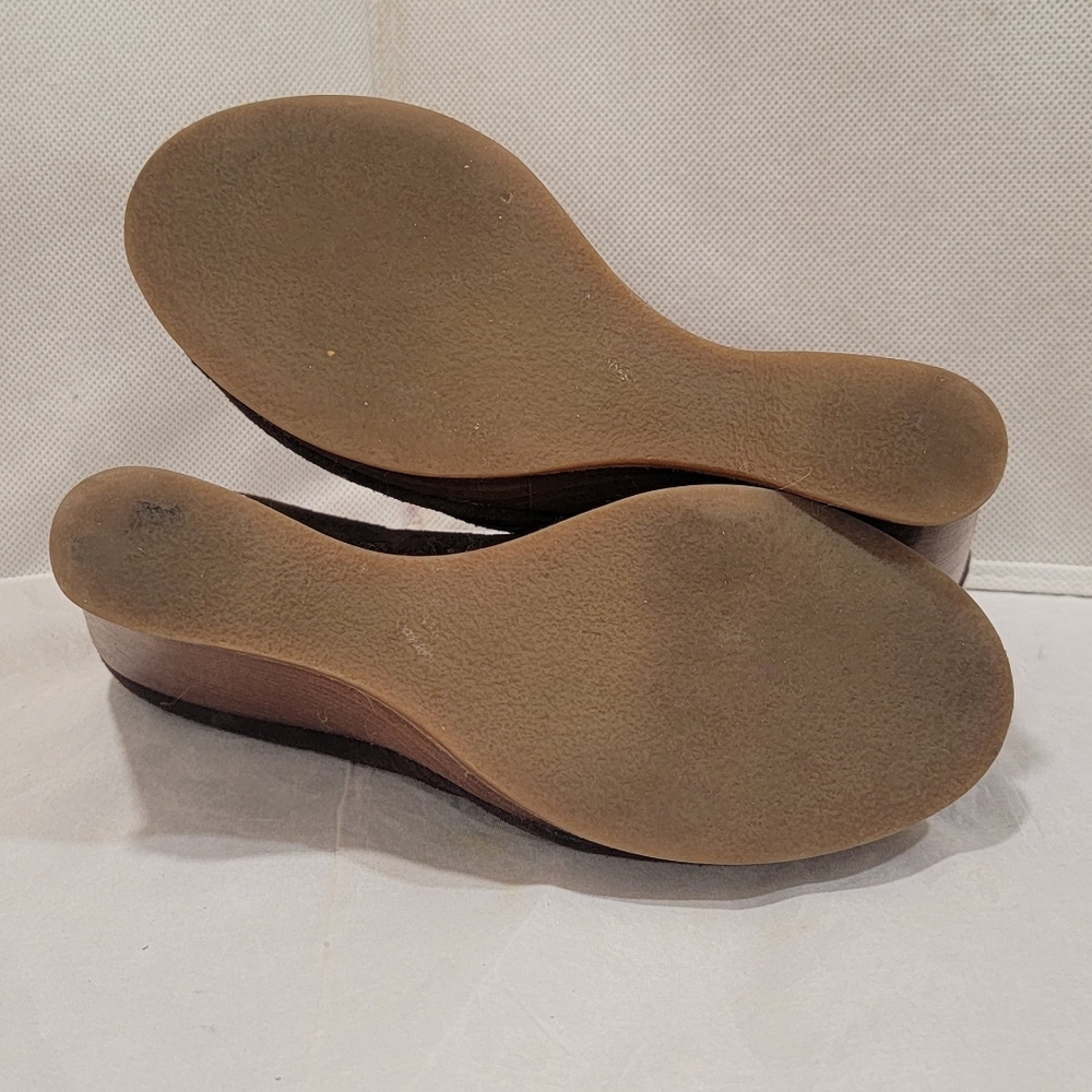 KORS - MICHAEL KORS BROWN SUEDE LEATHER 4" WEDGE HEEL SHOES (sz 7.5) - Picture 7 of 7